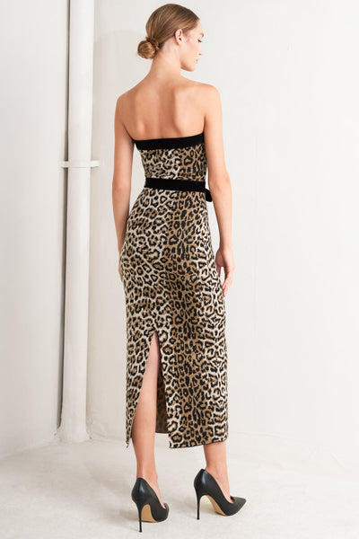 Explore More Collection - WILD ROMANCE LEOPARD KNIT MIDI DRESS