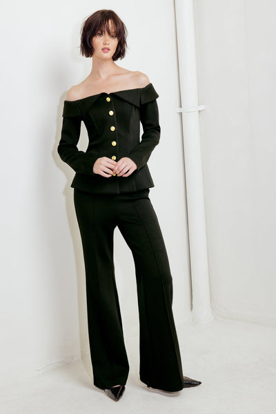 Explore More Collection - MODERN FLOW BLACK WOVEN TOP