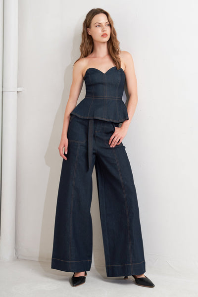 Explore More Collection - SWEETHEART EDGE DENIM TOP