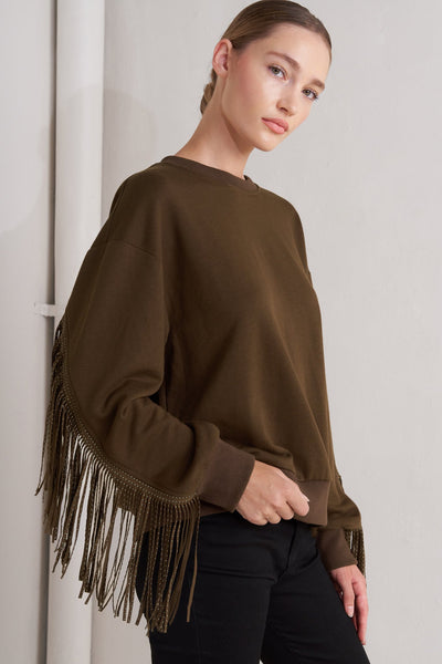 Explore More Collection - FRINGE CITY PULLOVER KNIT TOP