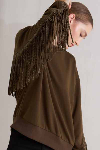 Explore More Collection - FRINGE CITY PULLOVER KNIT TOP