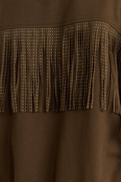 Explore More Collection - FRINGE CITY PULLOVER KNIT TOP