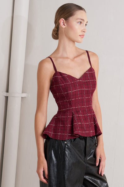 Explore More Collection - BURNT BOULEVARD TWEED CAMI TOP