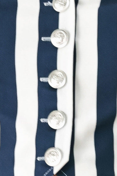 NAVY BLOSSOM WOVEN TUBE TOP