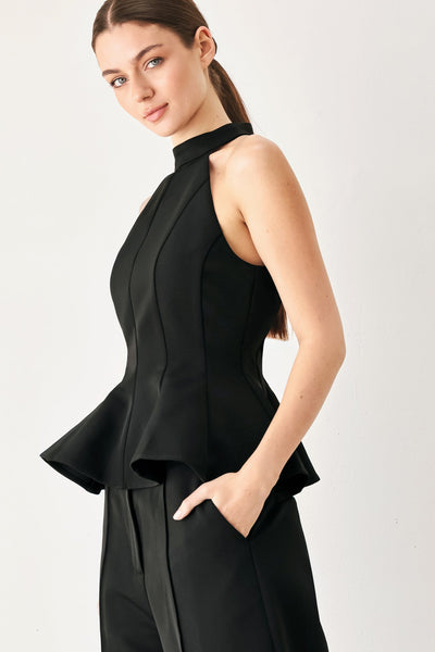 BLACK POWER WOVEN TOP