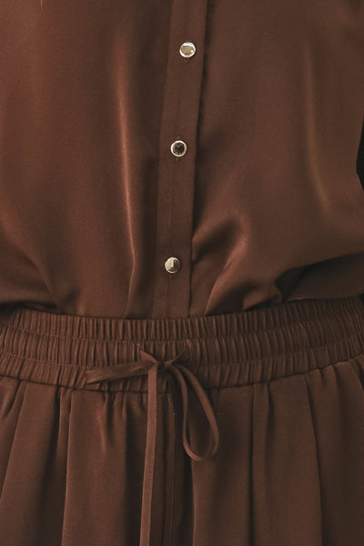 CANYON BROWN WOVEN TOP