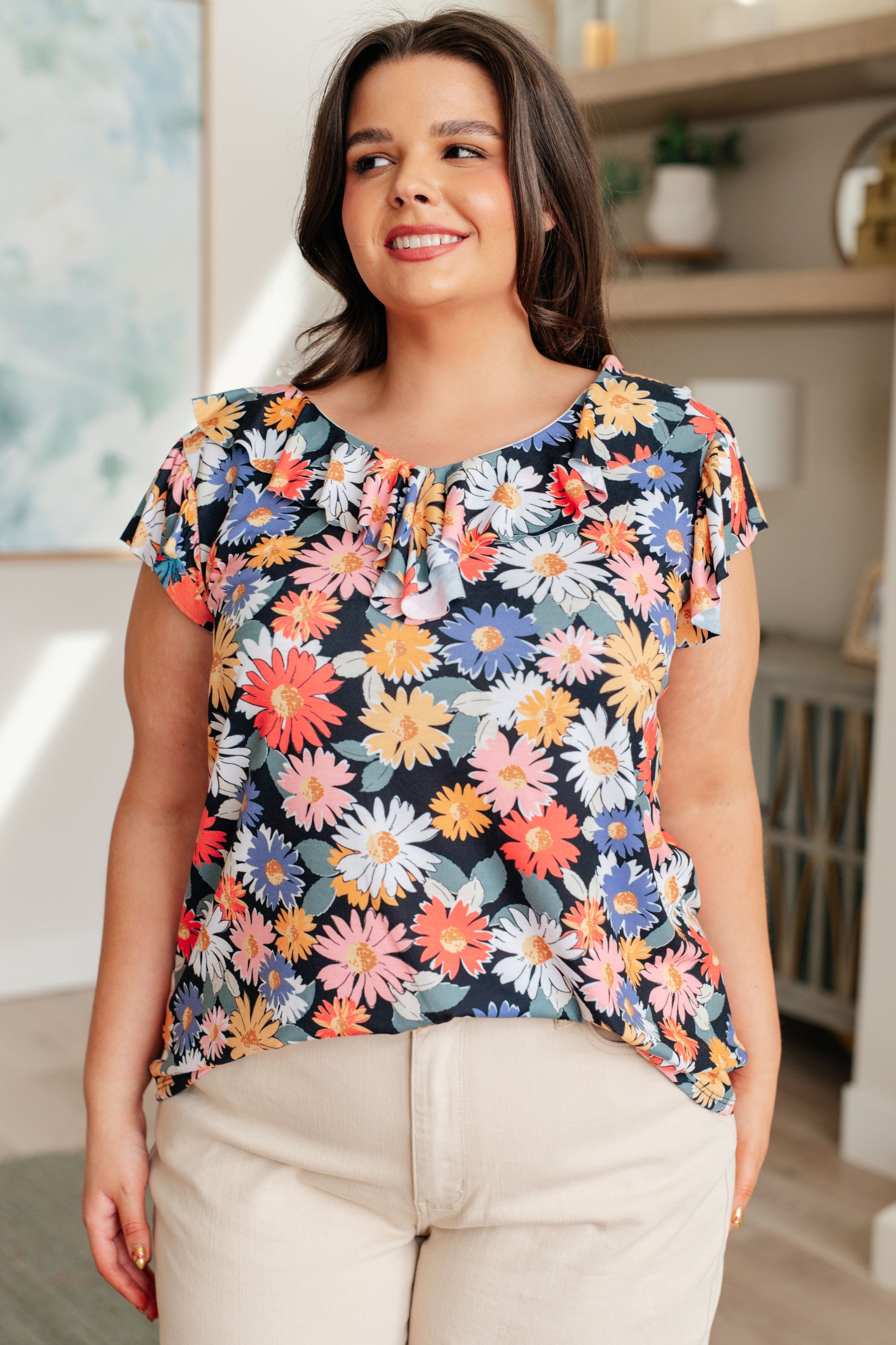 Explore More Collection - Flower Power Floral Top