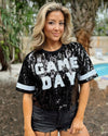 Explore More Collection - Black Sequin “GAME DAY” Crop