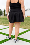 Explore More Collection - Game, Set and Match Tennis Skort in Black