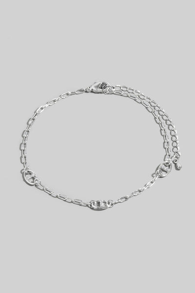 Harvest - A Pave' Anchor Link Charms Chain Bracelet - Color Choice