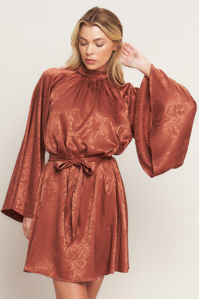 Explore More Collection - BY ANY MEANS WOVEN SATIN MINI DRESS