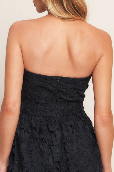 Explore More Collection - CAREFREE NIGHTS BLACK LACE MIDI DRESS