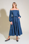 Explore More Collection - ARTISTIC IMPULSE DENIM MIDI DRESS