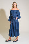 Explore More Collection - ARTISTIC IMPULSE DENIM MIDI DRESS