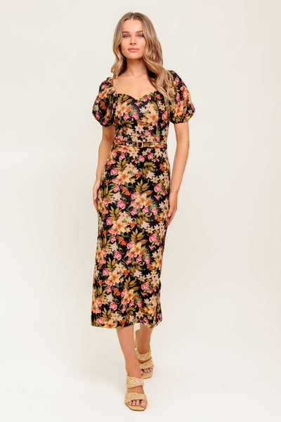 Explore More Collection - SWEET AT HEART WOVEN MIDI DRESS