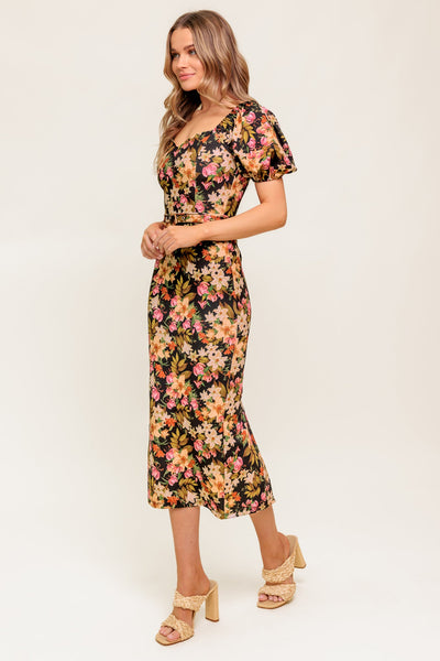 Explore More Collection - SWEET AT HEART WOVEN MIDI DRESS