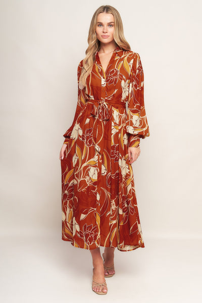 Explore More Collection - BLOOMING RADIANCE WOVEN MIDI DRESS