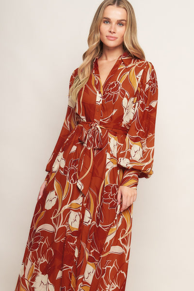 Explore More Collection - BLOOMING RADIANCE WOVEN MIDI DRESS