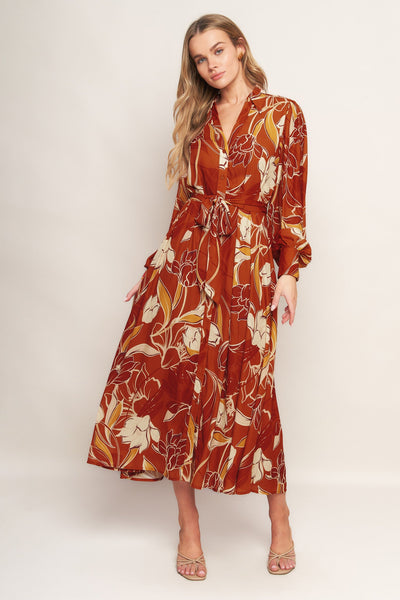 Explore More Collection - BLOOMING RADIANCE WOVEN MIDI DRESS