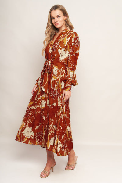 Explore More Collection - BLOOMING RADIANCE WOVEN MIDI DRESS