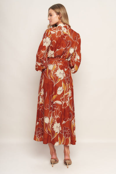 Explore More Collection - BLOOMING RADIANCE WOVEN MIDI DRESS