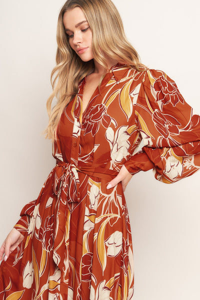 Explore More Collection - BLOOMING RADIANCE WOVEN MIDI DRESS