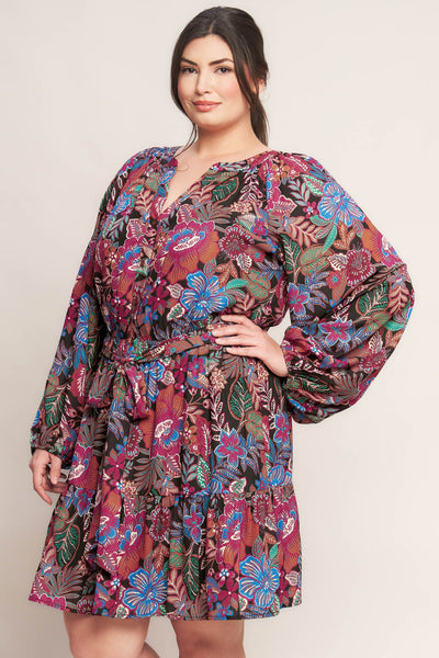 Explore More Collection - FLORAL BLISS WOVEN MINI DRESS