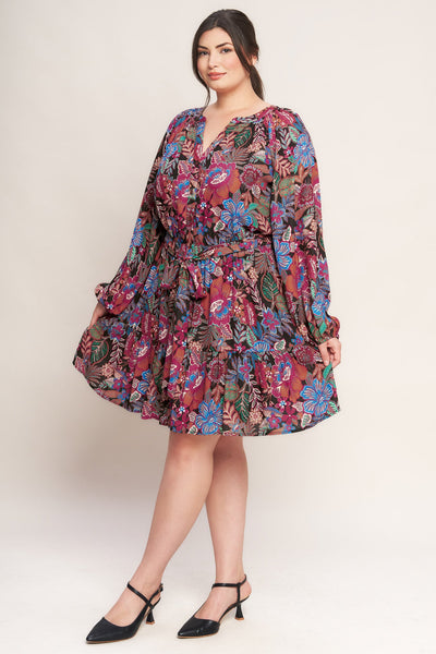 Explore More Collection - FLORAL BLISS WOVEN MINI DRESS