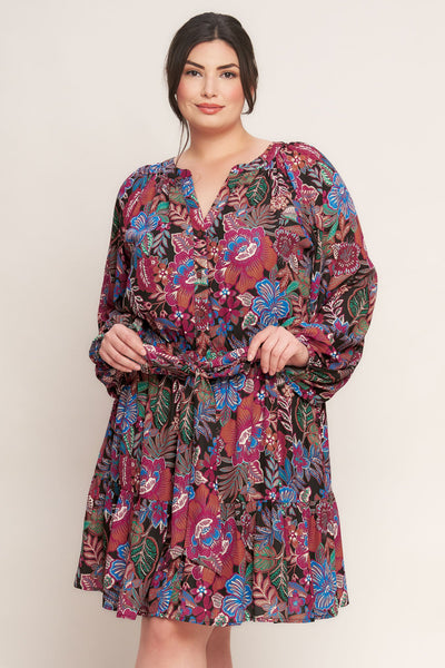 Explore More Collection - FLORAL BLISS WOVEN MINI DRESS