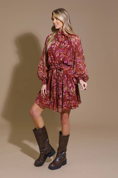 Explore More Collection - ARTISTIC ESSENCE WOVEN MINI DRESS