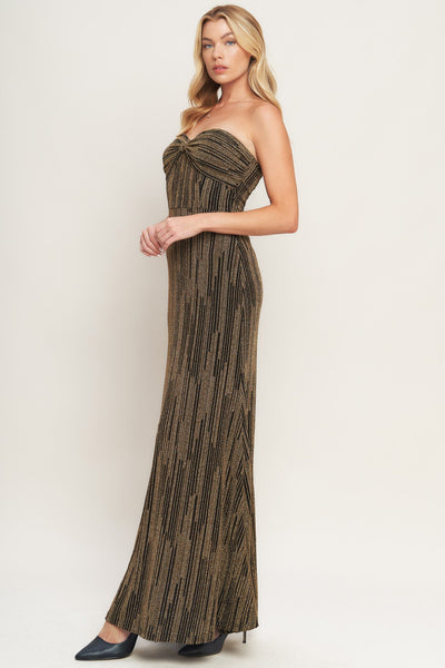 Explore More Collection - SACRED PROMISES METALLIC WOVEN MAXI DRESS