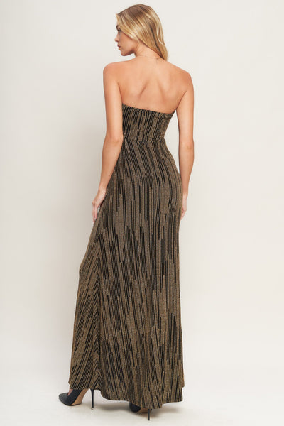 Explore More Collection - SACRED PROMISES METALLIC WOVEN MAXI DRESS