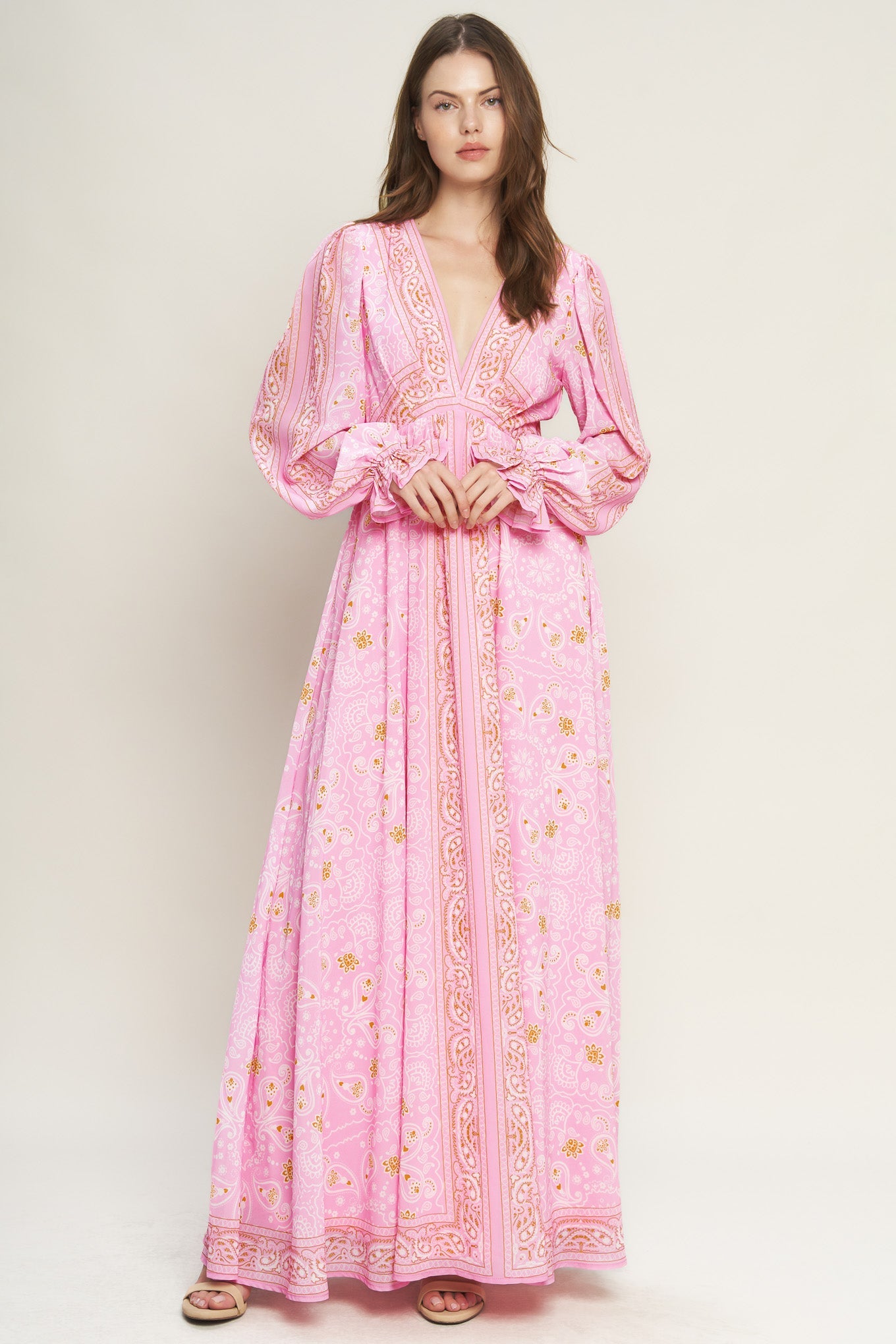 Explore More Collection - RIPPLES OF TIME WOVEN MAXI DRESS