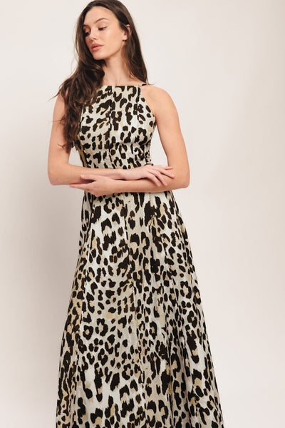 SAVAGE ELEGANCE WOVEN MAXI DRESS