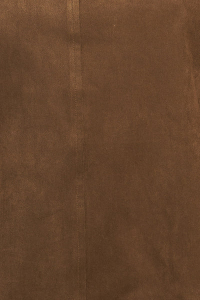 Explore More Collection - QUIET LUXURY EDGE FAUX SUEDE MIDI SHIFT DRESS