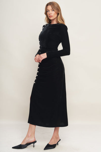 Explore More Collection - URBAN EMPRESS VELVET MIDI DRESS