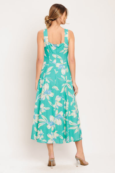 AQUA DAYDREAM WOVEN MIDI DRESS