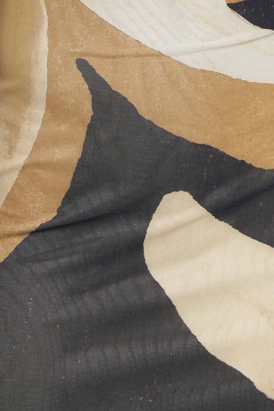 Explore More Collection - ABSTRACT BOTANICA POWER MESH MIDI DRESS