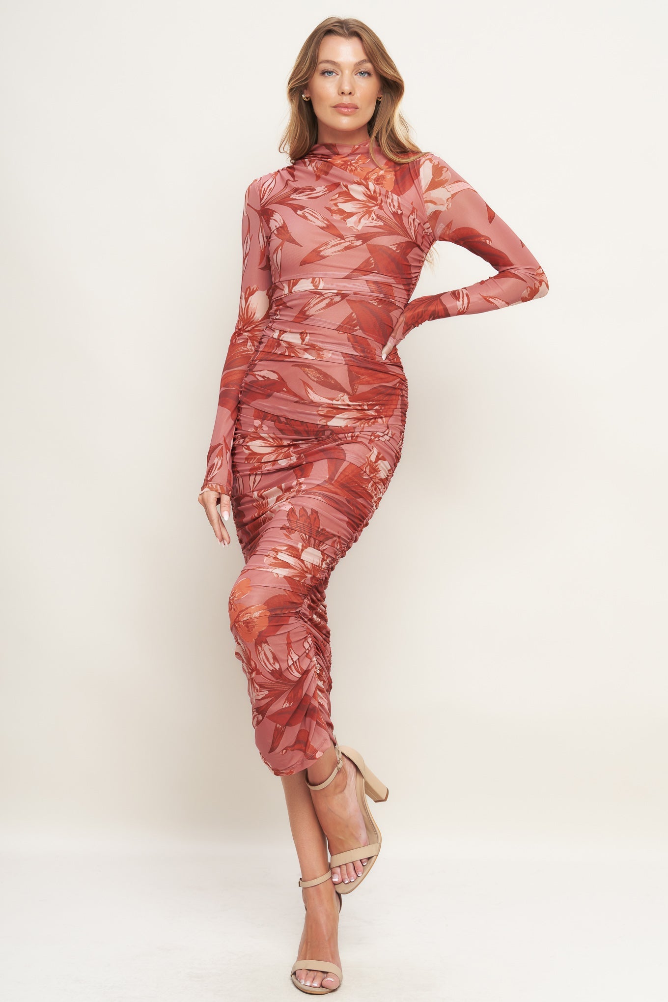 Explore More Collection - INSTAGRAM WORTHY POWER MESH MIDI DRESS