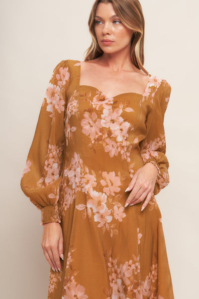 Explore More Collection - GOLDEN BLOSSOM WOVEN ANKLE DRESS