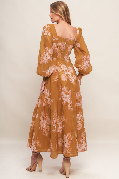 Explore More Collection - GOLDEN BLOSSOM WOVEN ANKLE DRESS