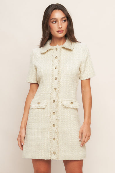 Explore More Collection - BOUCLÉ AFFAIR TWEED MINI DRESS