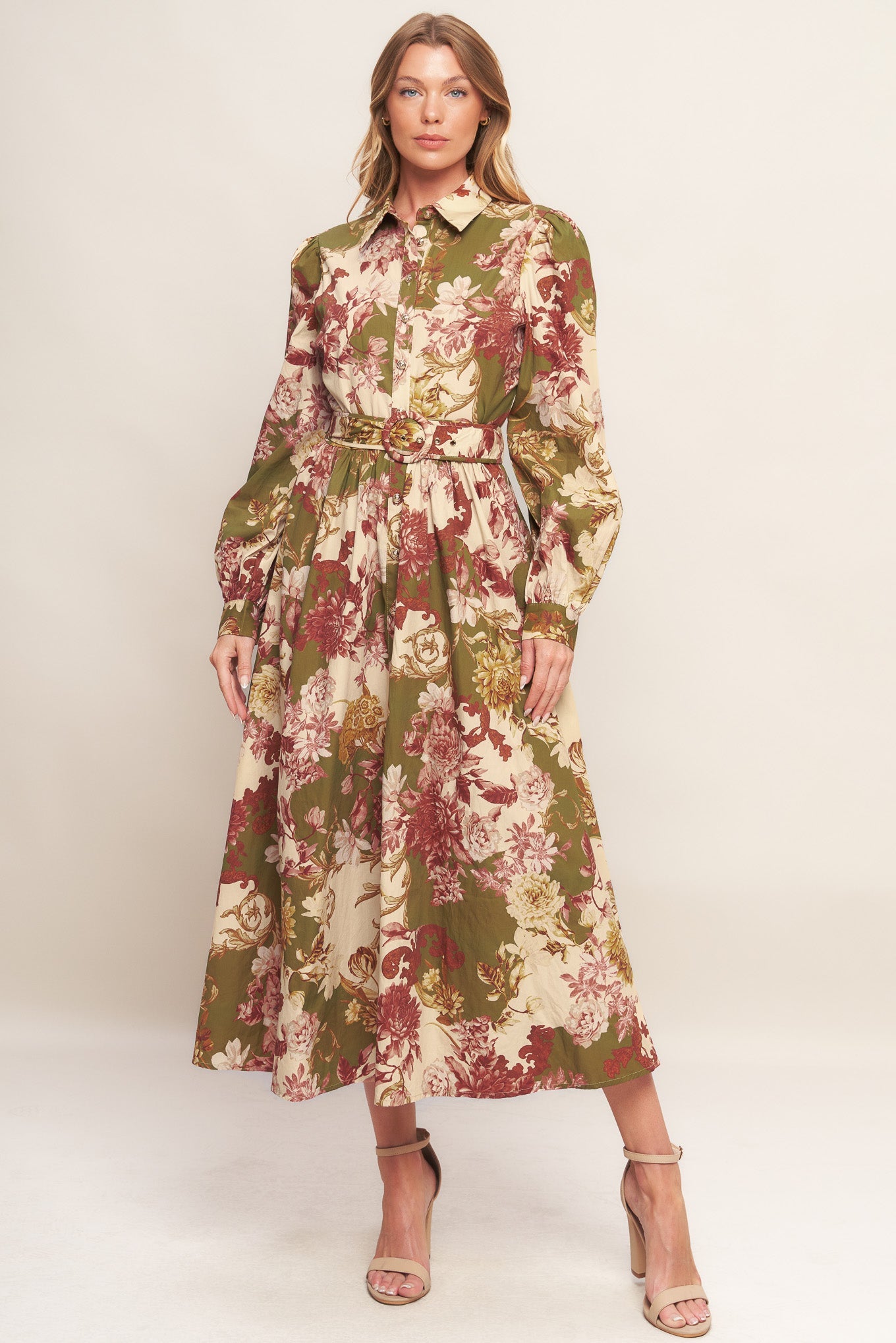 Explore More Collection - COUNTRY ROMANCE WOVEN MIDI DRESS