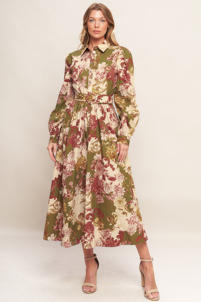 Explore More Collection - COUNTRY ROMANCE WOVEN MIDI DRESS