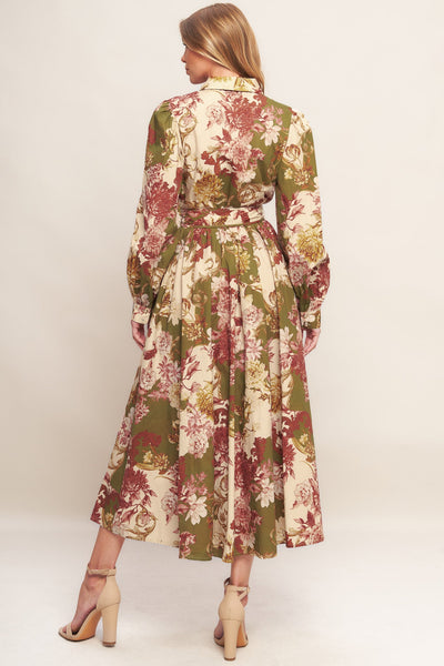 Explore More Collection - COUNTRY ROMANCE WOVEN MIDI DRESS
