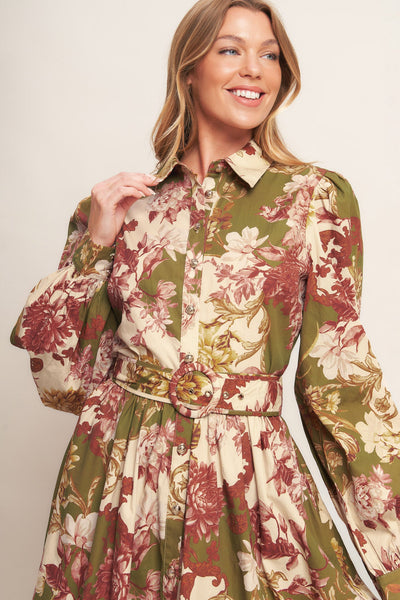 Explore More Collection - COUNTRY ROMANCE WOVEN MIDI DRESS