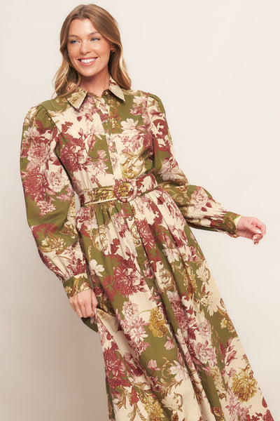 Explore More Collection - COUNTRY ROMANCE WOVEN MIDI DRESS