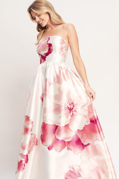 LUXE PEONY WOVEN MAXI DRESS