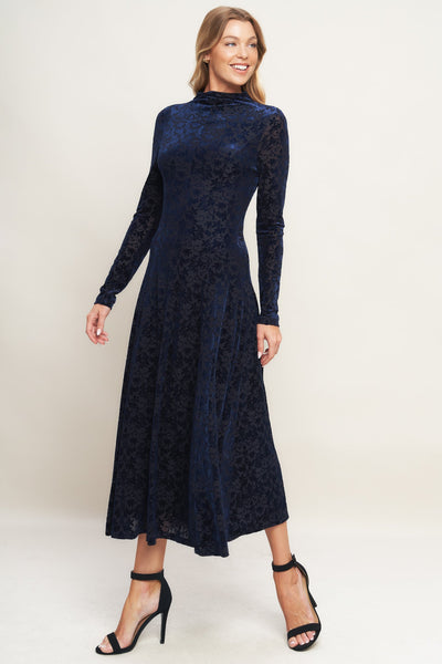 Explore More Collection - VELVET GALAXY CHARM MIDI DRESS