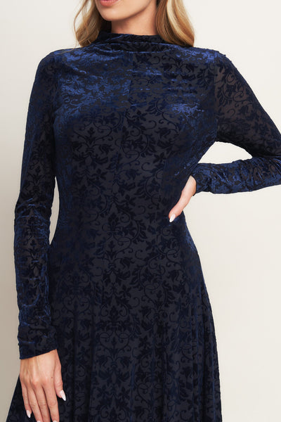 Explore More Collection - VELVET GALAXY CHARM MIDI DRESS